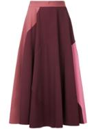 Roksanda Panelled Midi Skirt - Red
