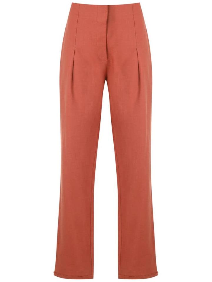 Alcaçuz Marles Linen Trousers - Orange