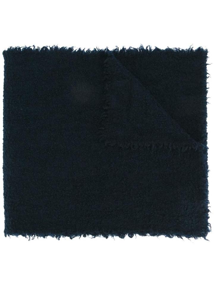 Faliero Sarti Frayed Scarf, Men's, Blue, Virgin Wool/cashmere/polyamide