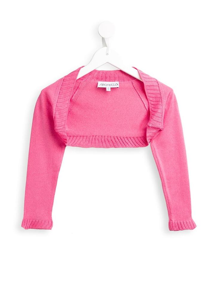 Simonetta Open Front Cardigan, Girl's, Size: 10 Yrs, Pink/purple