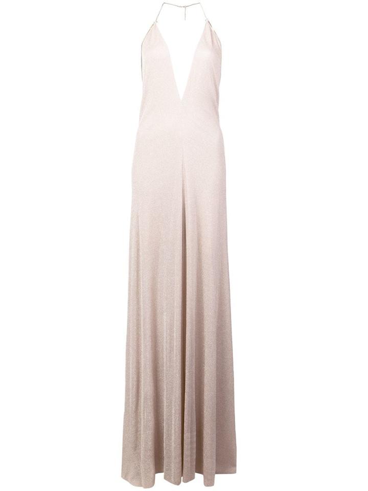 Nina Ricci V-neck Maxi Dress - Nude & Neutrals