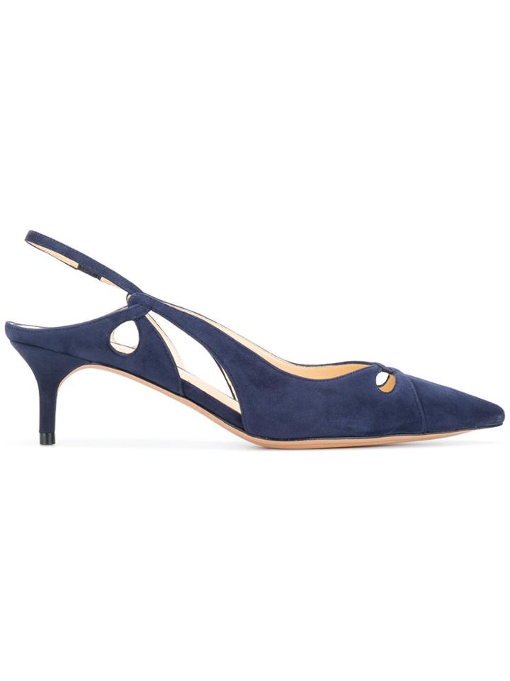 Alexandre Birman Nanny Kitten-heel Pumps - Blue