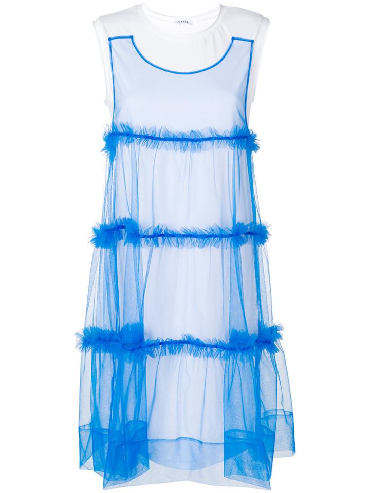 P.a.r.o.s.h. Tulle Layered Dress - Blue
