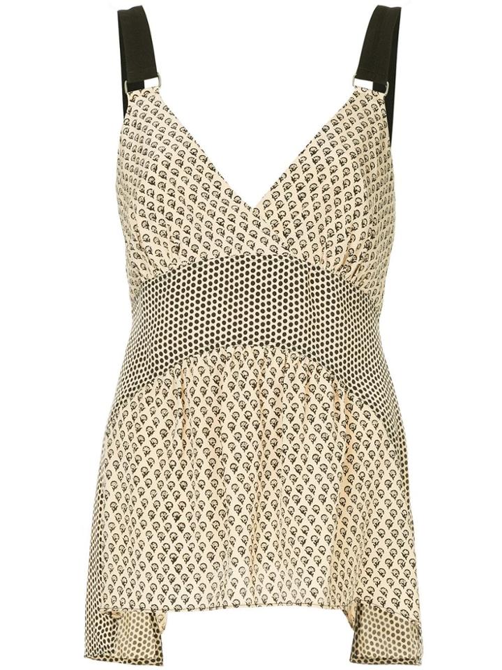 Proenza Schouler Block Print Crepe De Chine Cami Top - Pink