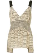 Proenza Schouler Block Print Crepe De Chine Cami Top - Pink