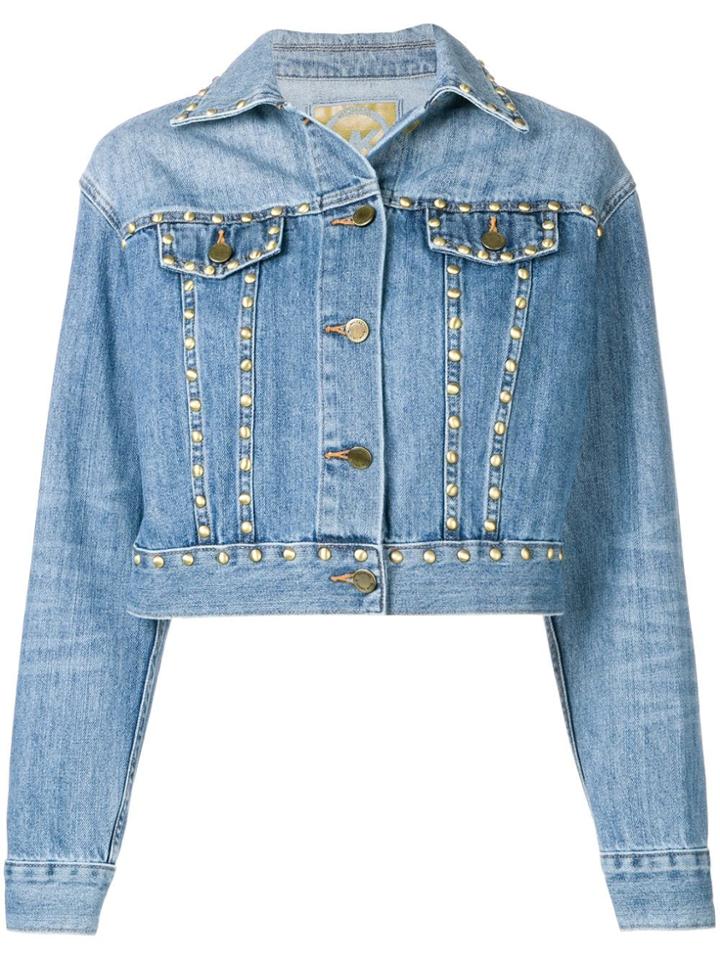 Michael Michael Kors Studded Denim Jacket - Blue
