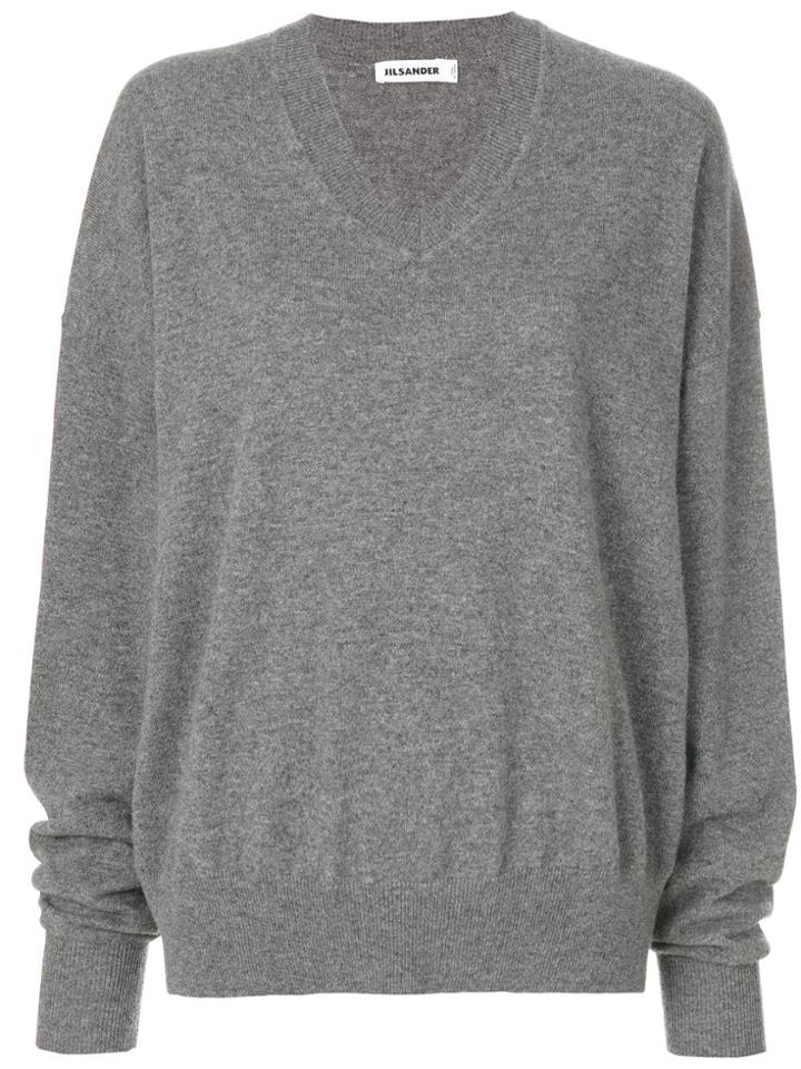 Jil Sander V-neck Pullover - Grey