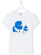 Karl Lagerfeld Kids - Silhouette Print T-shirt - Kids - Cotton/spandex/elastane - 16 Yrs, Girl's, White