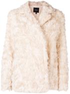 Theory Faux Shearling Jacket - Neutrals