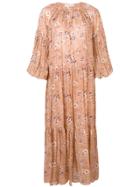 Ulla Johnson Floral Print Tiered Dress - Neutrals