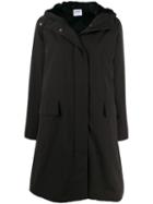 Aspesi Padded Hooded Midi Coat - Black