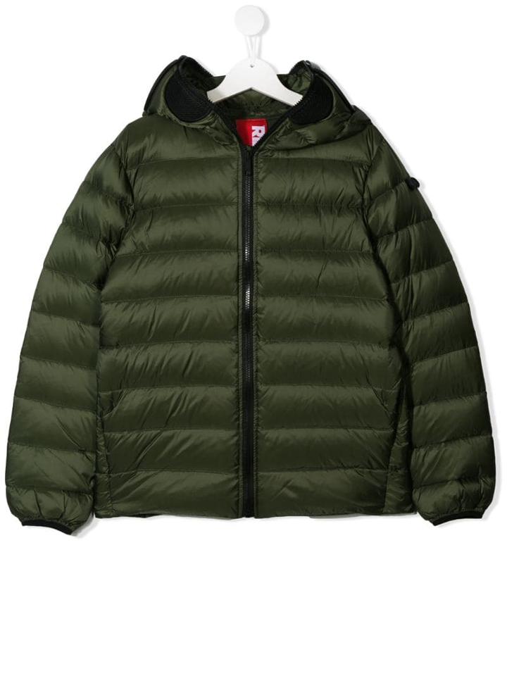 Ai Riders On The Storm Kids Teen Hooded Puffer Jacket - Green