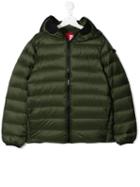 Ai Riders On The Storm Kids Teen Hooded Puffer Jacket - Green