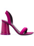 Mm6 Maison Margiela Satin Sandals - Pink & Purple