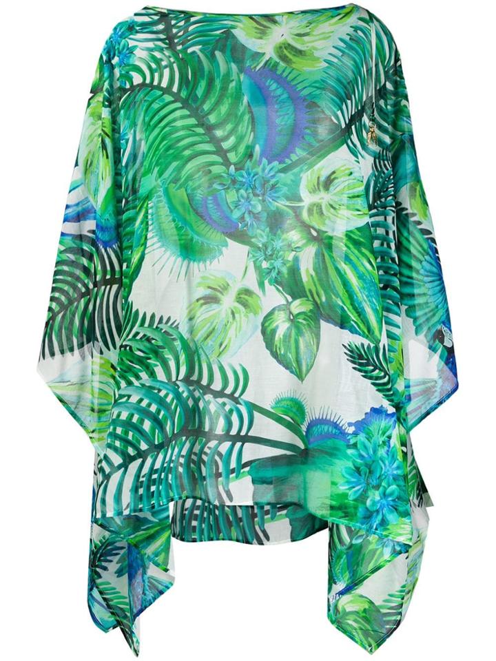 Roberto Cavalli Palm Tree Print Blouse - Green