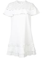 Jonathan Simkhai Rope Applique Ruffle Dress - White