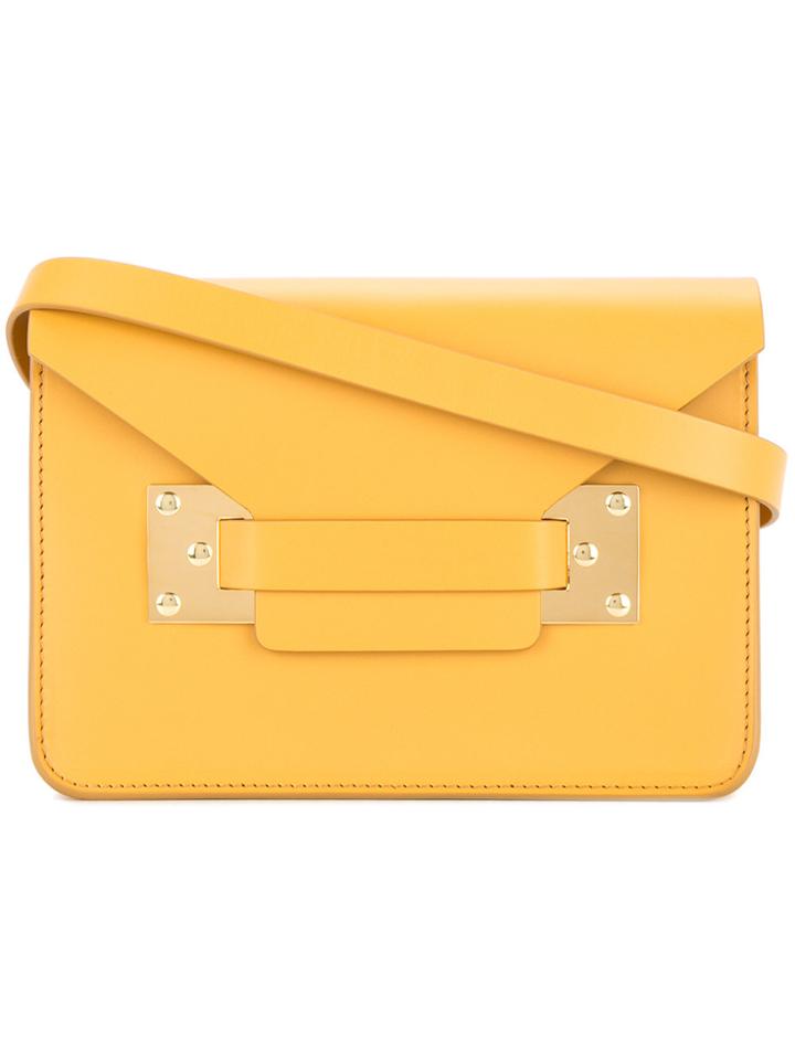 Sophie Hulme Foldover Top Satchel Bag - Yellow & Orange