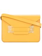 Sophie Hulme Foldover Top Satchel Bag - Yellow & Orange