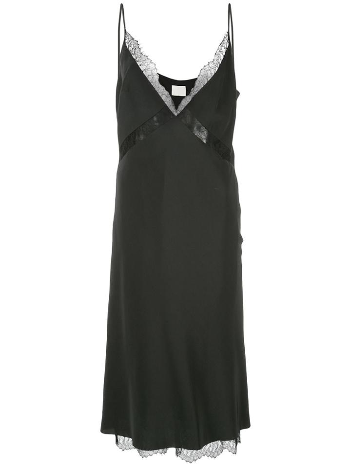 Dion Lee Lace Trim Slip Dress - Black
