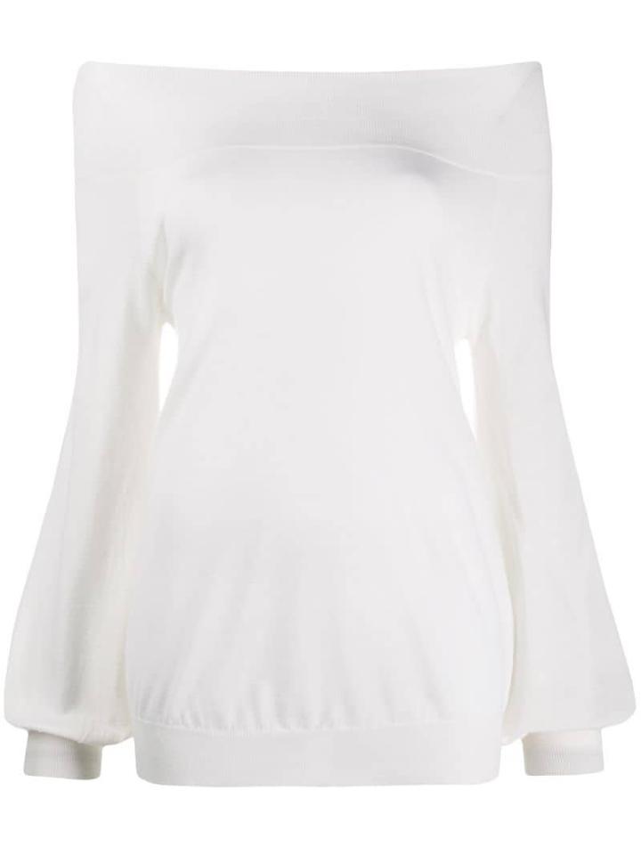 P.a.r.o.s.h. Off-the-shoulder Jumper - White