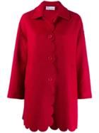 Red Valentino Scallop Hem Coat