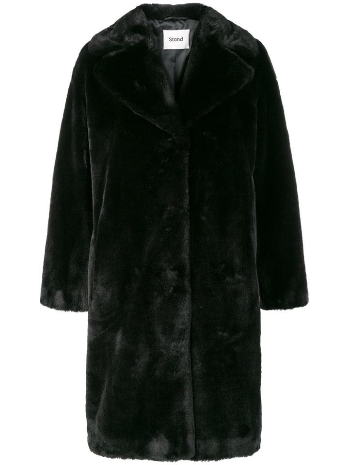 Stand Soft Teddy Coat - Black