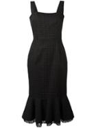 Dolce & Gabbana - Polka Dot Peplum Dress - Women - Cotton/polyamide/polyester/spandex/elastane - 46, Black, Cotton/polyamide/polyester/spandex/elastane