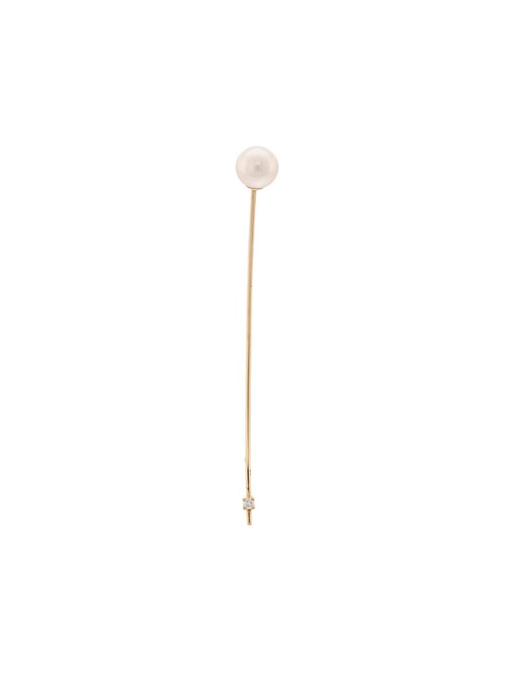 Sara Lasry 18kt Gold Balance Diamond And Pearl Earring - Yellow &