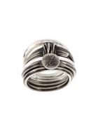 Werkstatt:münchen 5 Ring Combi Tape Ring Stack - Metallic