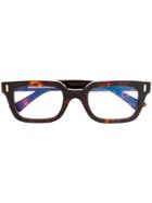 Cutler & Gross Rectangular Frame Glasses - Brown