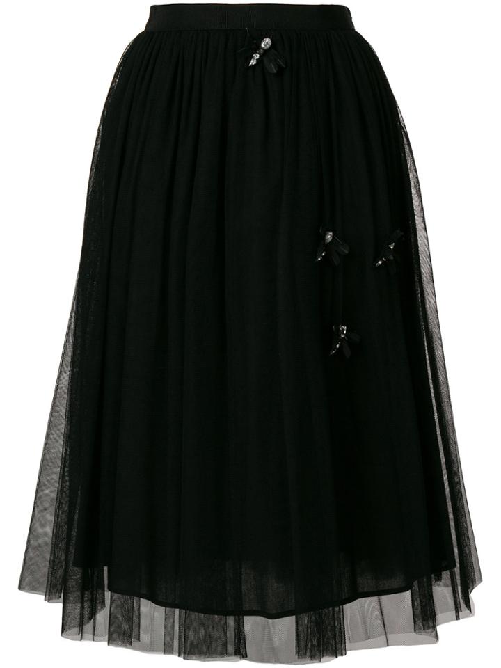 Blugirl Tulle Midi Skirt - Black