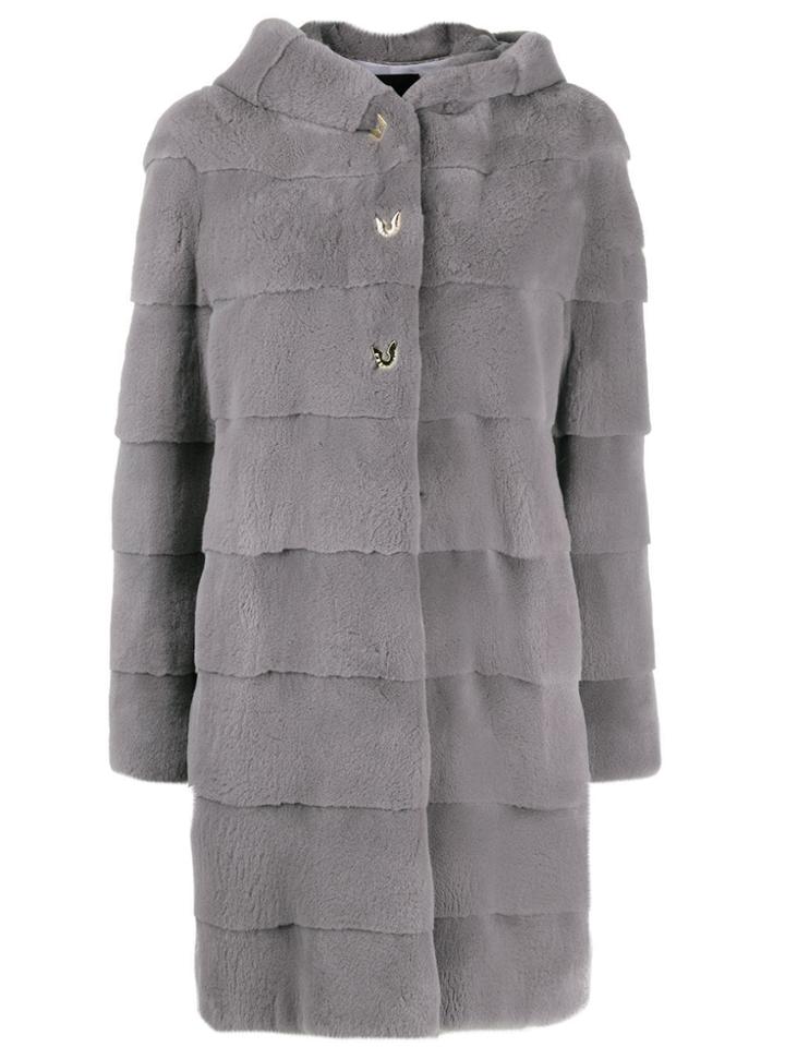 Liska Hooded Coat - Grey