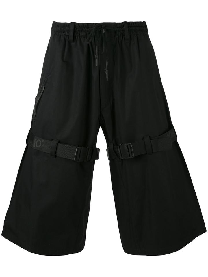 Y-3 - Wide-leg Shorts - Men - Cotton - M, Black, Cotton