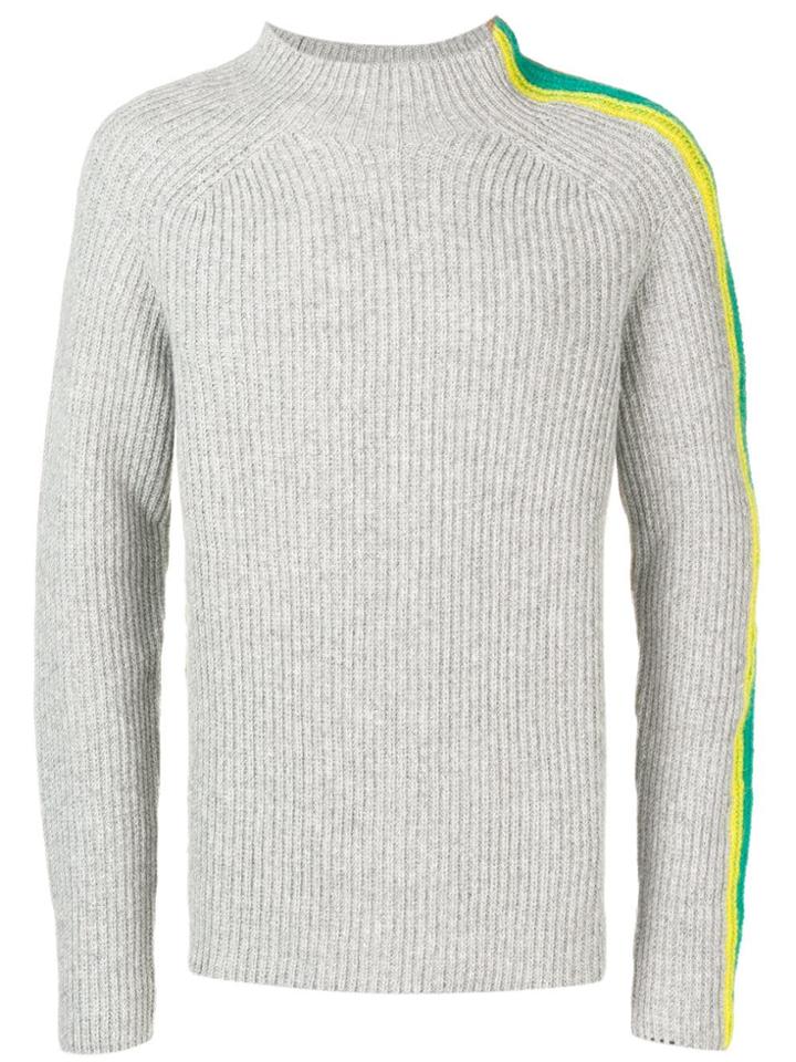 Paura Side Stripes Jumper - Grey