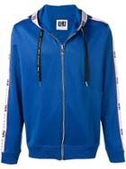 Les Hommes Urban Zipped Side-stripe Hoodie - Blue