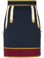 Dsquared2 - Military Mini Skirt - Women - Cotton/polyester/spandex/elastane/virgin Wool - 40, Blue, Cotton/polyester/spandex/elastane/virgin Wool