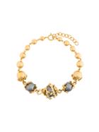 Kasun London Orb And Three Pearl Bracelet - Metallic