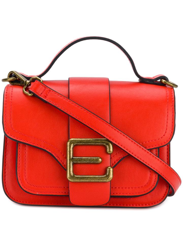 Essentiel Antwerp Logo Buckle Shoulder Bag - Red