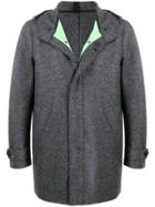 Harris Wharf London Hooded Boxy Fit Coat - Grey