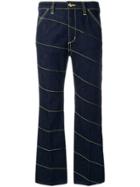 Tory Burch Diagonal Stitch Jeans - Blue