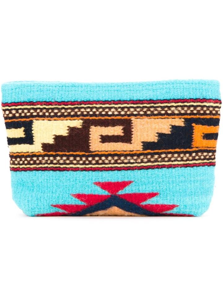 Manos Zapotecas Aztec Clutch, Women's, Blue