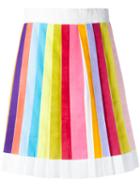 Io Ivana Omazic Striped Pleated Skirt, Women's, Size: 42, Cotton