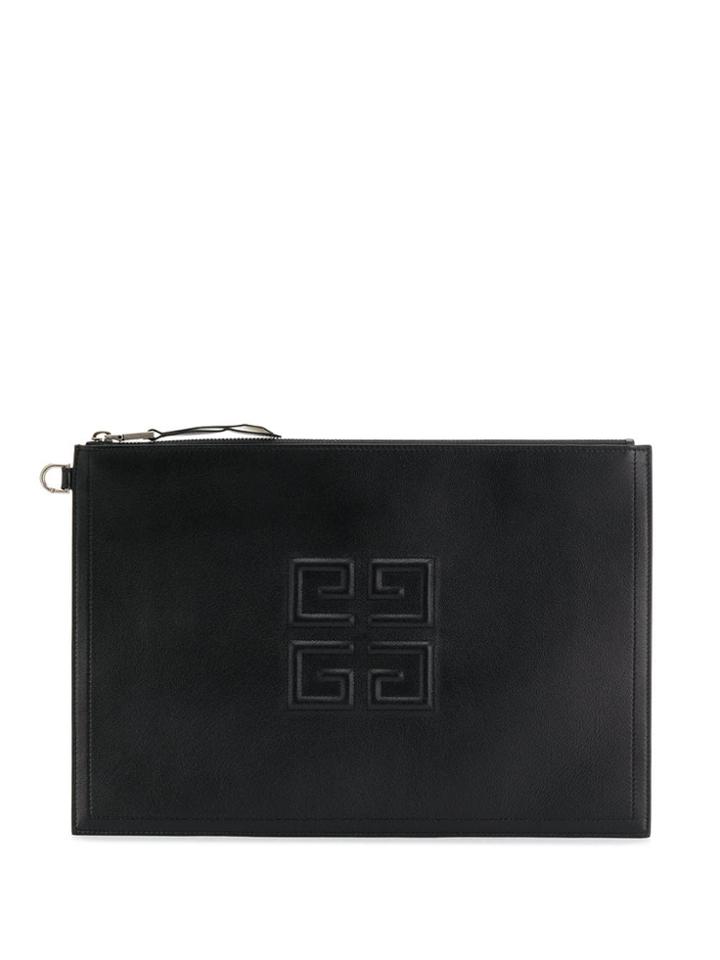 Givenchy Stitching Detail Clutch Bag - Black