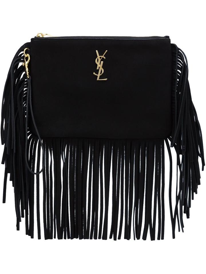 Saint Laurent 'monogram' Fringed Pouch