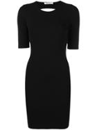 T By Alexander Wang Fitted Open Back Dress - Black
