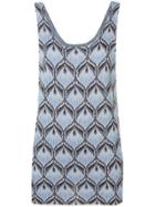 Circus Hotel Knitted Patterned Top - Blue