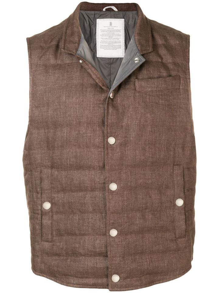 Brunello Cucinelli Padded Waistcoat - Brown