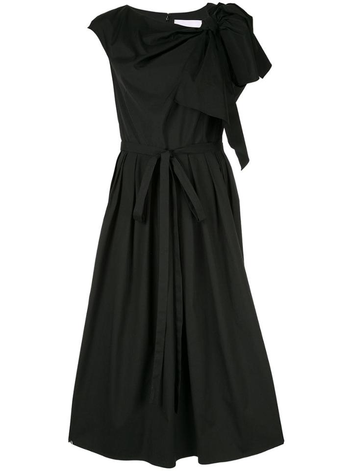 Carolina Herrera Flared Bow Dress - Black