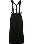 Tibi Astor Detachable Straps Skirt - Black