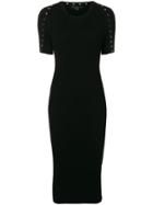 Alexander Wang Round Neck Fitted Dress - Black